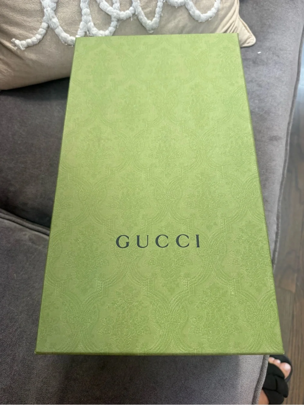Gucci Men's Black, White & Red Low-Top Leather Sneaker